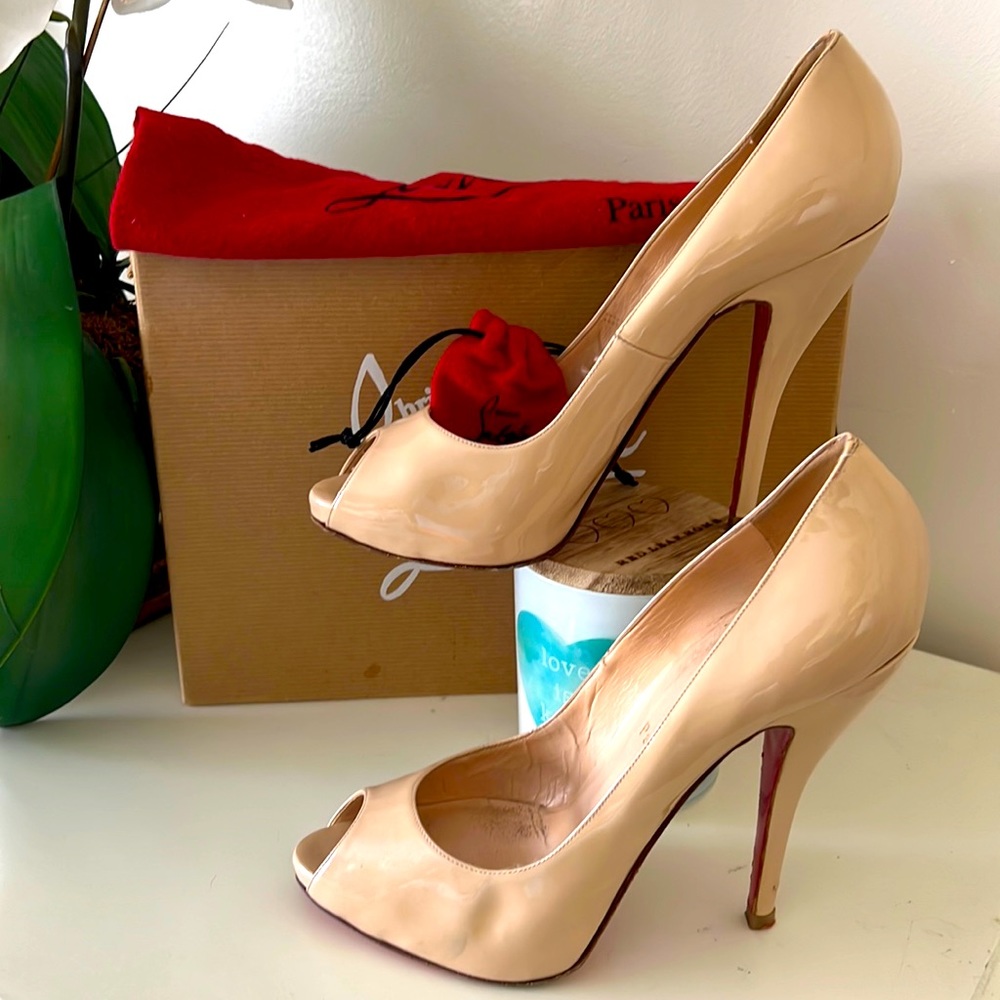 Christian Louboutin nice red soled open toe TITI 120